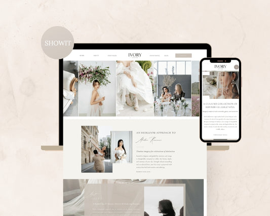 Ivory Atelier | Showit Website Template