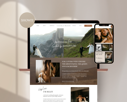 Cedar & Bloom | Showit Website Template